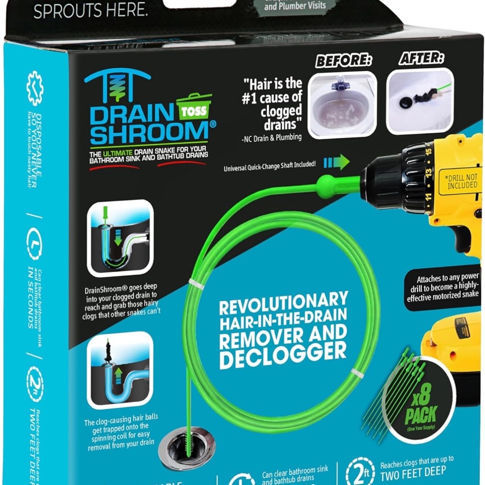 Green Hair Remover and Declogger